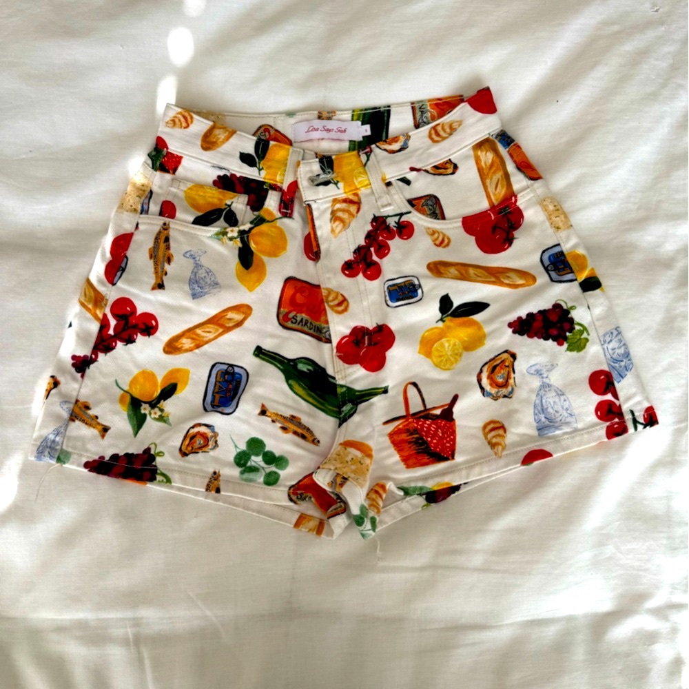 Lisa Says Gah Italian Summer High Waisted Shorts Size 6